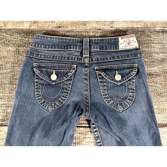 True Religion Women's Billy Jeans Gold Stitch Size 28 x 28 - Picture 1 of 9